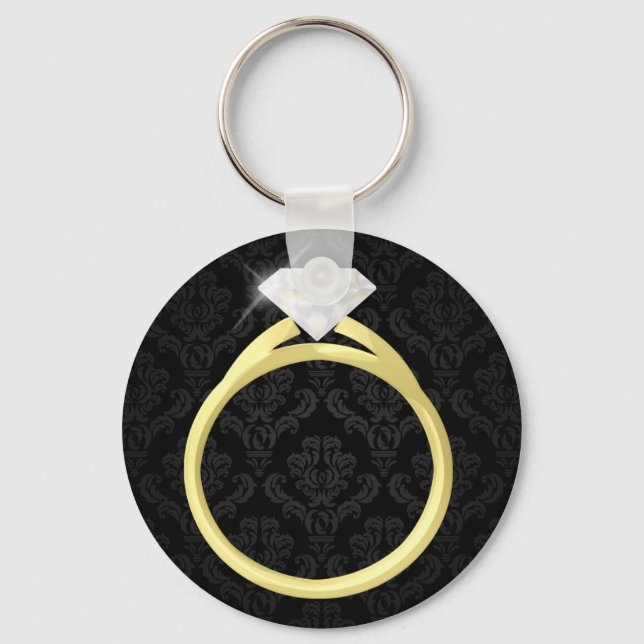 Diamond Solitaire Ring Nyckelring (Framsida)