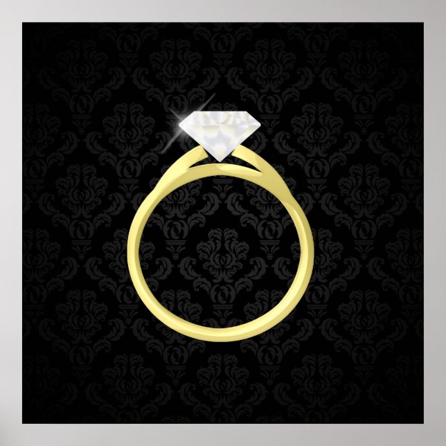 Diamond Solitaire Ring Poster (Framsidan)