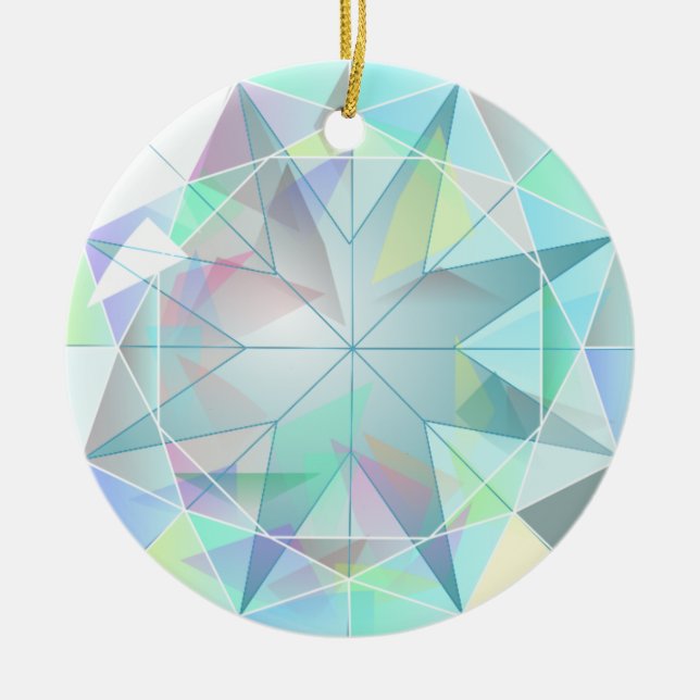 Diamond Star-julprydnad Julgransprydnad Keramik (Framsidan)
