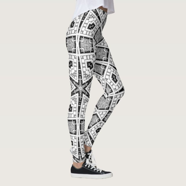 Diamond Star Loops Womens Anpassningsbar Leggings (Höger)