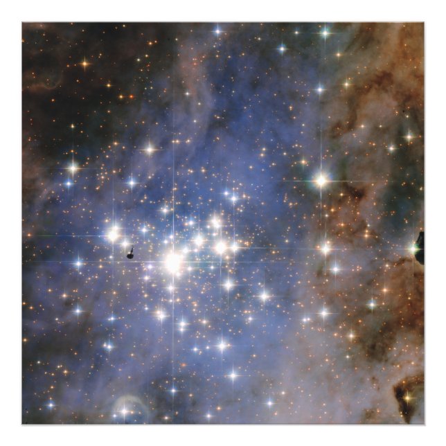 Diamond Stars i Carina Nebula Hubble Space Fototryck (Framsidan)