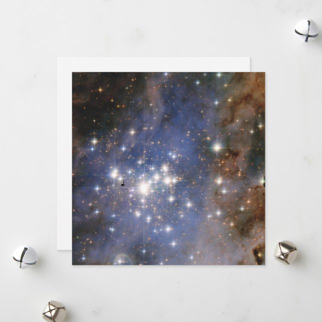 Diamond Stars i Carina Nebula Hubble Space Julkort (Fram/Back In Situ)