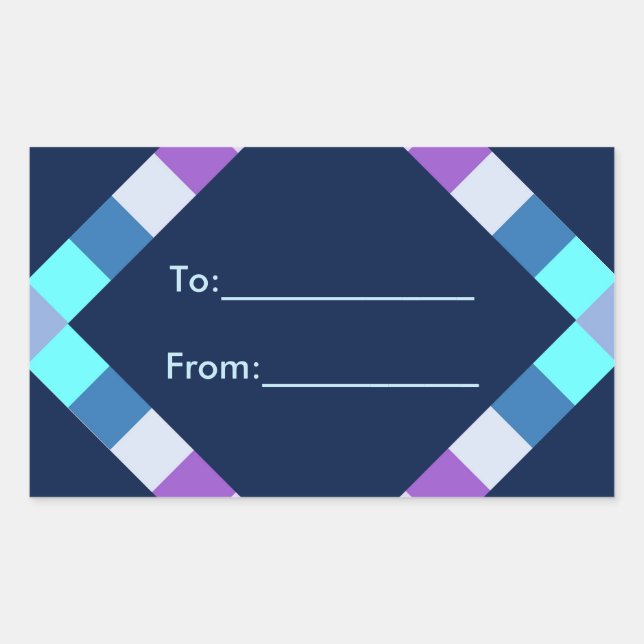 Diamond Sticker Rektangulärt Klistermärke (Framsida)