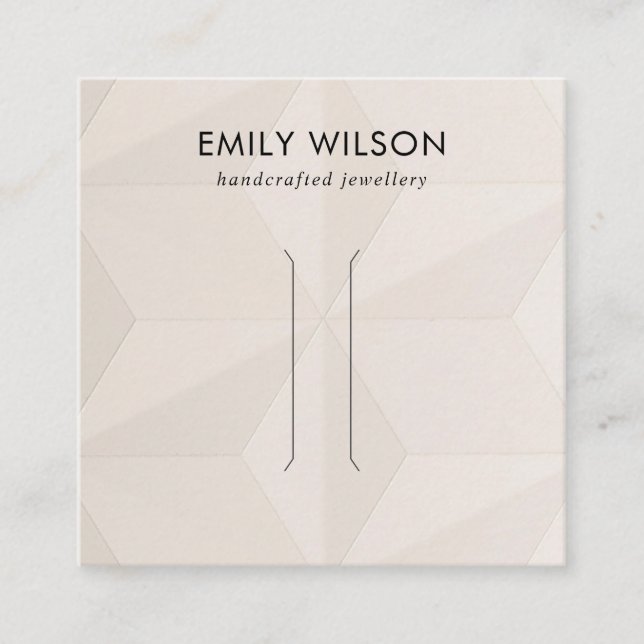  DIAMOND STRUKTUR HAIR CLIP-VISNING FYRKANTIGT VISITKORT (Framsida)