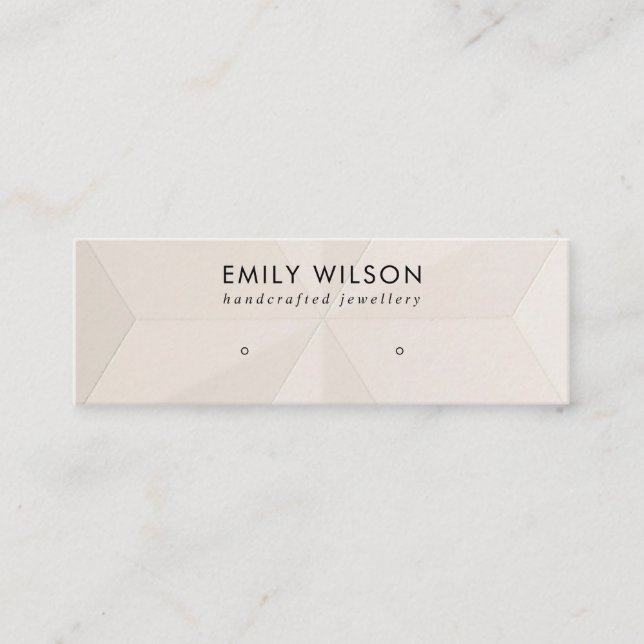  DIAMOND STRUKTUR STUD EARRING VISNING-KORT MINI VISITKORT (Framsida)