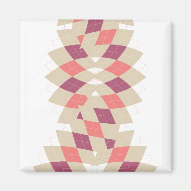 Diamond Swirl Mönster Magnet (Framsidan)