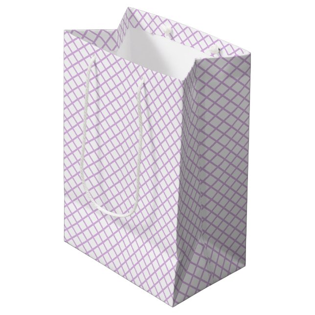 Diamond Trellis Mjuk Lila - Vit (Framsidan Vinklad)