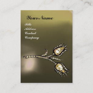 DIAMOND TULIPS MONOGRAM,Grått Agate Visitkort