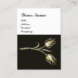 DIAMOND TULIPS MONOGRAM, Svart och vitt Visitkort