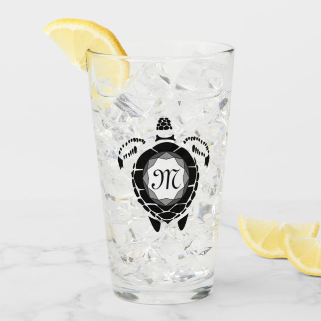 Diamond Turtle Shellback Monogram Glaskopp (Framsida Ice)