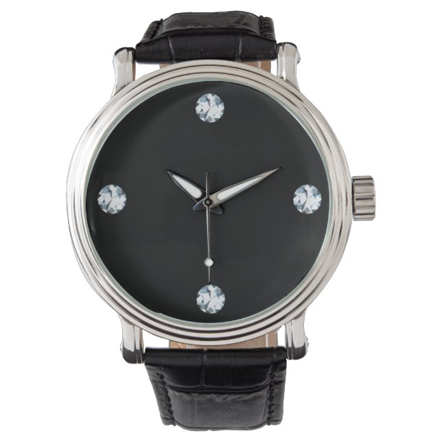 Diamond Watch Faux Diamond Titta Armbandsur (Framsida)