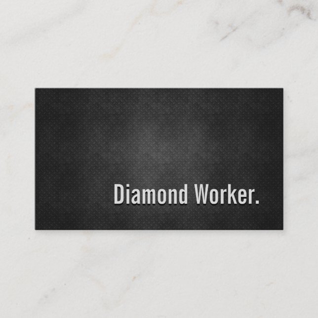 Diamond Worker Coola Black Metall - enkelhet Visitkort (Framsida)