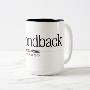 Diamondbackklassikerlogotyp på en 15 uns kaffemug Två-Tonad mugg