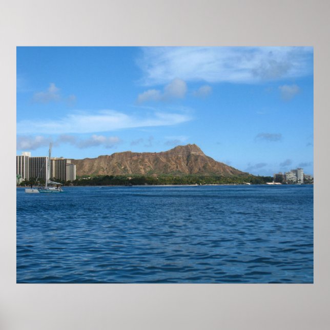 Diamondhead Oahu Hawaii Poster (Framsidan)