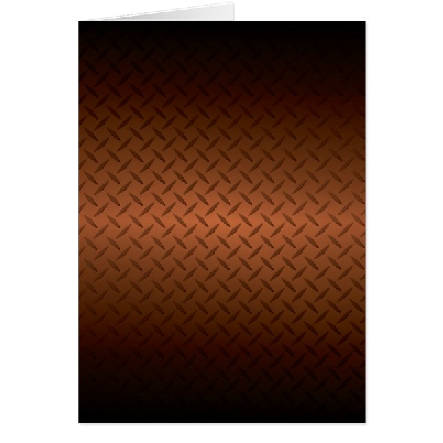 Diamondplåt Se Mönster Black till koppartonad Hälsningskort (Framsidan)