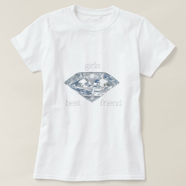 Diamonds are girls best friend t-shirt (Design framsida)