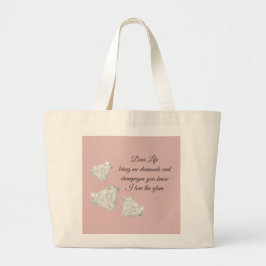Diamonds & Champagne Citat – Dear Life Edition Jumbo Tygkasse