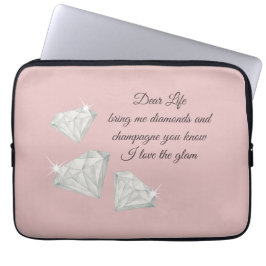 Diamonds & Champagne Quote – Dear Life Edition Laptop Fodral