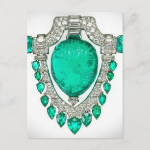 Diamonds Emeralds Costume Jewelry Vintage Brooch Vykort