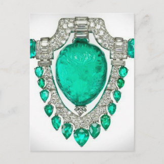 Diamonds Emeralds Costume Jewelry Vintage Brooch Vykort