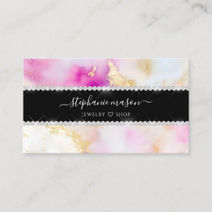 Diamonds Girly Watercolor Guld Rosa