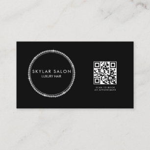 Diamonds Hair Salon Hair Extensions QR-kod Visitkort