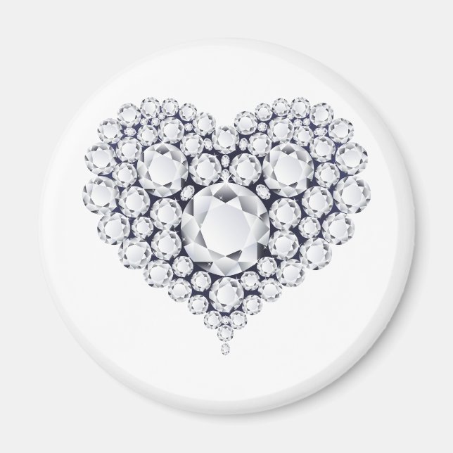 Diamonds Heart Gems Magnet (Framsidan)
