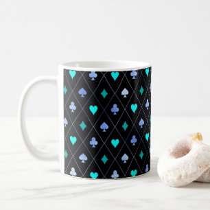 Diamonds Hearts Spades Klubbar Spelar upp kort Mön Kaffemugg