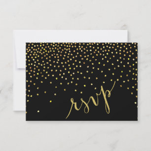 Diamonds in the Sky RSVP-svar svart OSA Kort