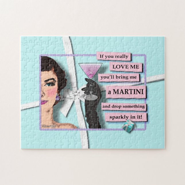 DIAMONDS & MARTINIS COCKTAIL PARTY PUZZLE PUSSEL (Horisontell)
