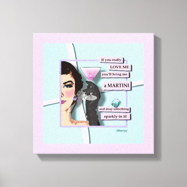 Diamonds & Martinis Galleri Wrap Canvas (Framsida)
