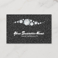 *~* Diamonds Ornate Glam Black Glitter Bling Luxe 