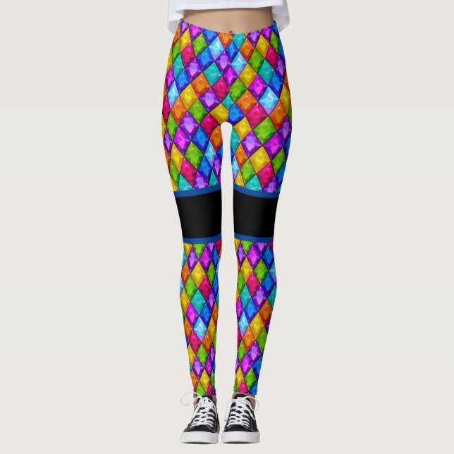 Diamonds Pop Mode Leggings (Framsida)
