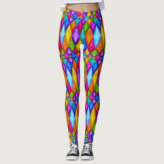 Diamonds Pop Mode Leggings (Framsida)