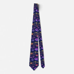 Diamonds Watercolor Mönster Tie Slips