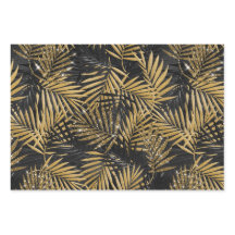 DIAMONER FÖR SVARTA OCH GULD TROPISKA LÖV