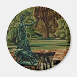 Diana Artemis Sculpture in Gardens Magnet