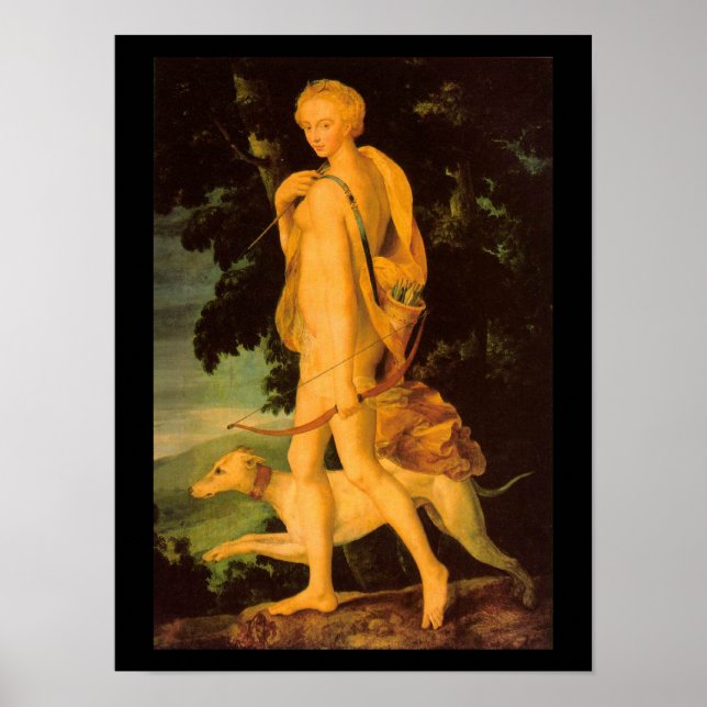 Diana As Huntress Fine Art Reproduction Poster (Framsidan)