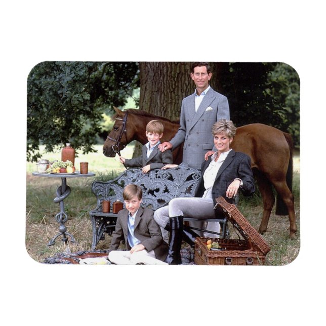 Diana Charles William Harry 1992 Magnet (Horisontell)