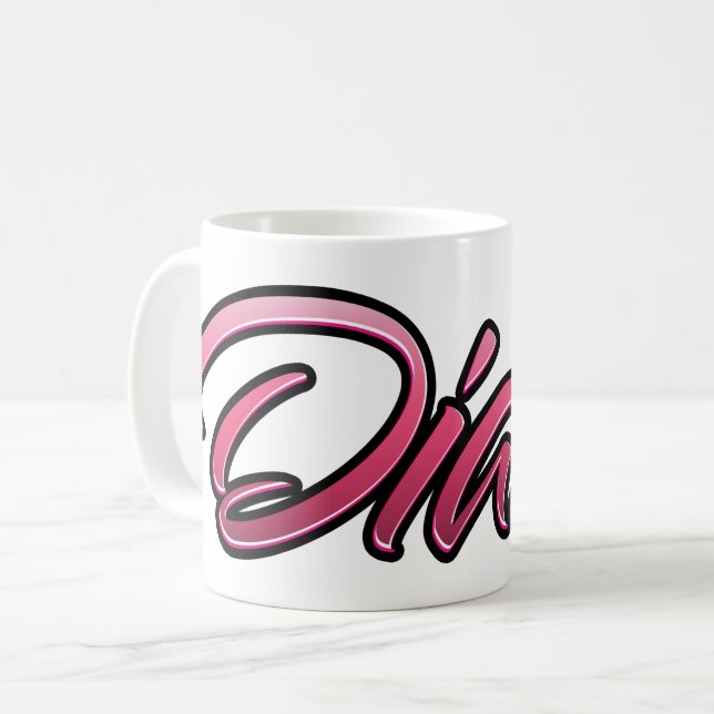 Diana faded pink Tasse Teetasse Kaffeetasse Kaffemugg (Framsida vänster)