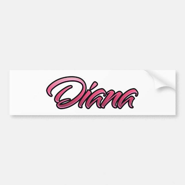 Diana faded rosa Aufkleber Sticker Bildekal (Framsidan)