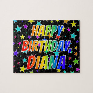 ’DIANA’ First Namn, Roligt ’GRATTIS PÅ FÖD Pussel