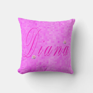 Diana Girls Namn Logotyp Kudde
