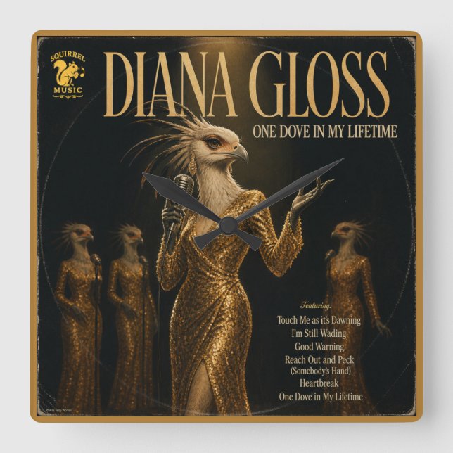 Diana Gloss Album: en Parodi Fyrkantig Klocka (Framsida)