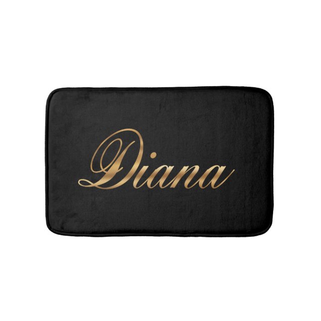 Diana gold Design Lettering Badematte Badrumsmatta (Framsidan)