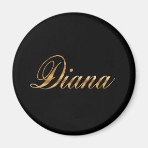 Diana guld Design Lettering Magnet