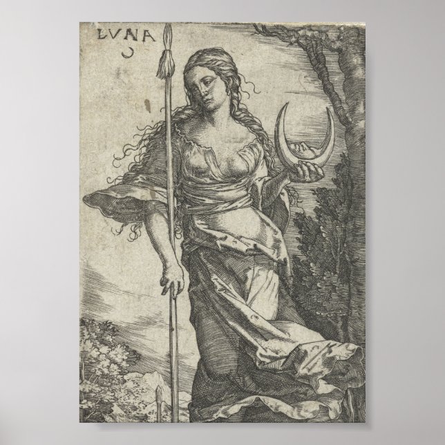 Diana Luna Vintage Illustration Poster (Framsidan)