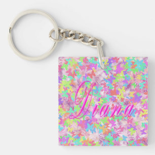Diana, Namn Logotyp på pastel Butterflies,