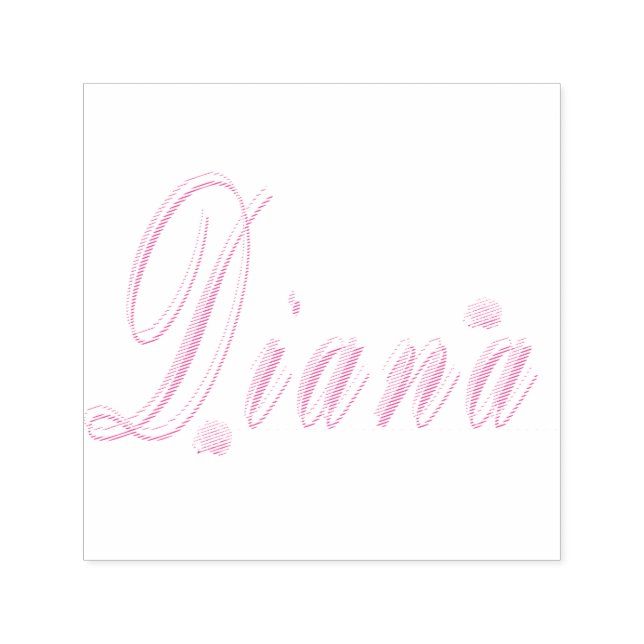 Diana Namn Logotyp Självfärgande Stämpel (Design)