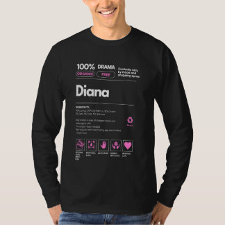 Diana Namn-presenten Diana Sarcastic Nutritio T Shirt